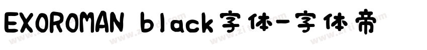 EXOROMAN black字体字体转换